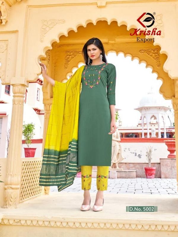 Krisha Kalavati Chion Designer Embroidery Readymade Suit